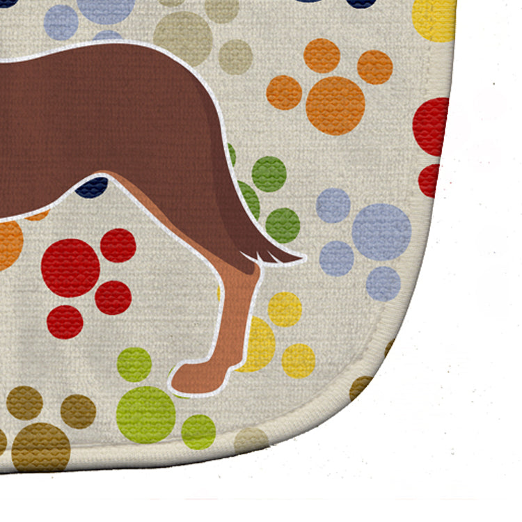 Australian Kelpie Dog Pawprints Baby Bib Easy-Clean Baby Bib Baby Feeding Accessory Baby Mealtime Essential, 10 x 13, Multicolor
