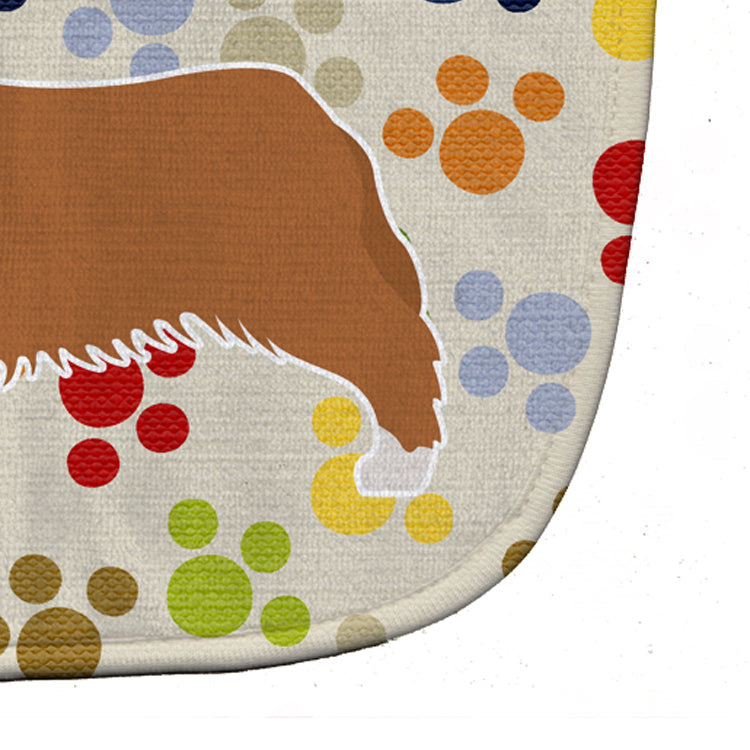 Australian Shepherd Dog Pawprints Baby Bib Easy-Clean Baby Bib Baby Feeding Accessory Baby Mealtime Essential, 10 x 13, Multicolor