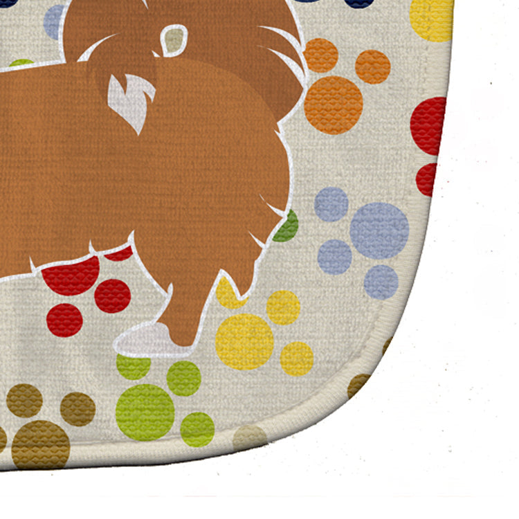 Pekingese Pawprints Baby Bib Easy-Clean Baby Bib Baby Feeding Accessory Baby Mealtime Essential, 10 x 13, Multicolor