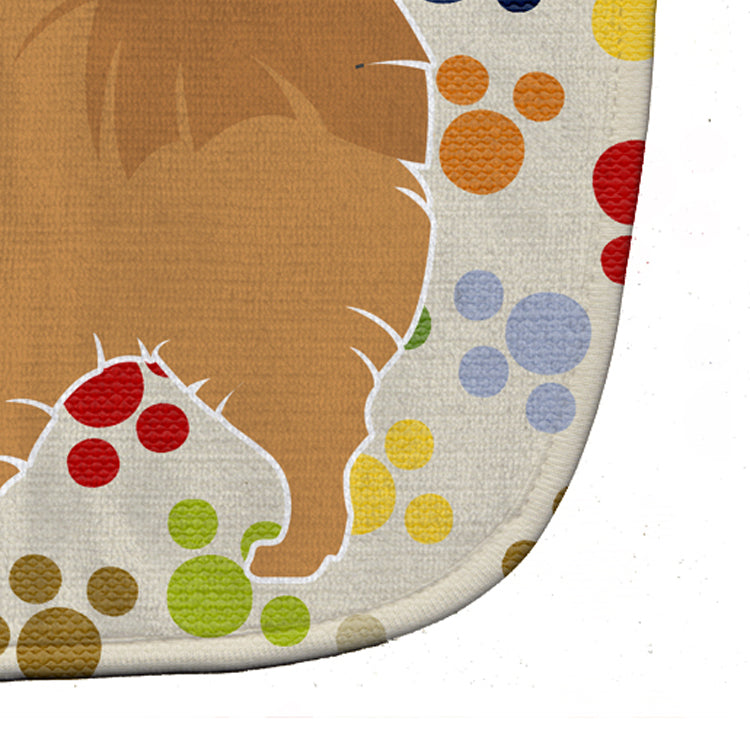 Pomeranian Pawprints Baby Bib Easy-Clean Baby Bib Baby Feeding Accessory Baby Mealtime Essential, 10 x 13, Multicolor