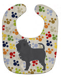 Affenpinscher Pawprints Baby Bib Easy-Clean Baby Bib Baby Feeding Accessory Baby Mealtime Essential, 10 x 13, Multicolor