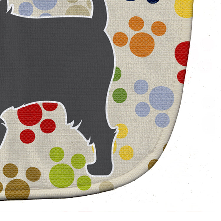 Affenpinscher Pawprints Baby Bib Easy-Clean Baby Bib Baby Feeding Accessory Baby Mealtime Essential, 10 x 13, Multicolor