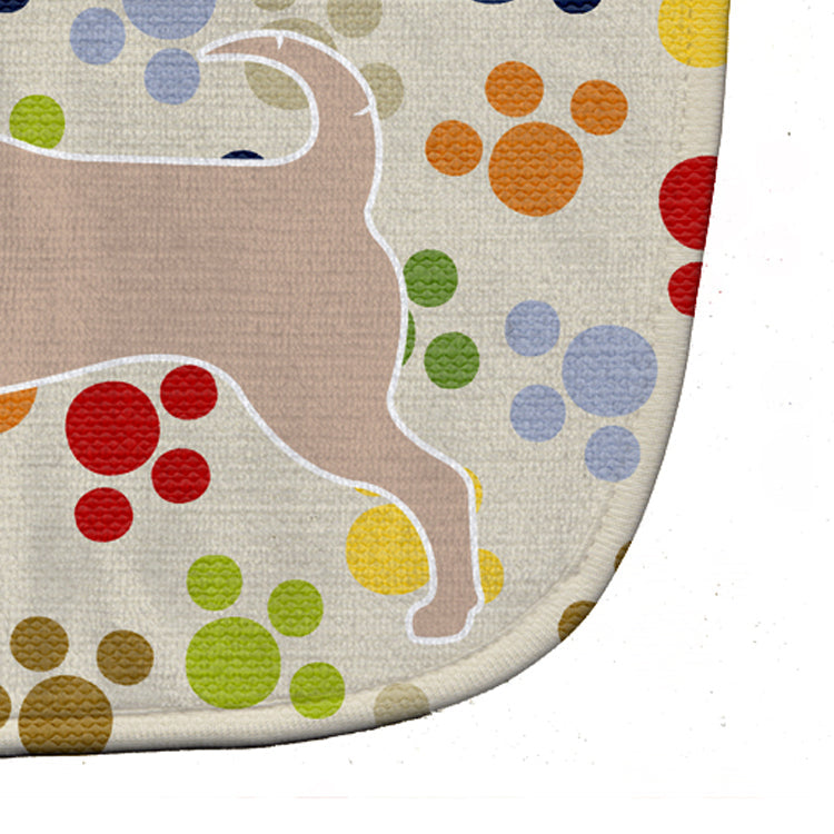 Chihuahua Pawprints Baby Bib Easy-Clean Baby Bib Baby Feeding Accessory Baby Mealtime Essential, 10 x 13, Multicolor