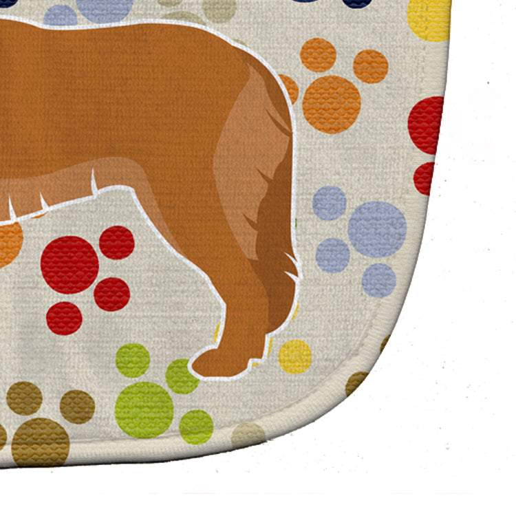 Leonberger Pawprints Baby Bib Easy-Clean Baby Bib Baby Feeding Accessory Baby Mealtime Essential, 10 x 13, Multicolor