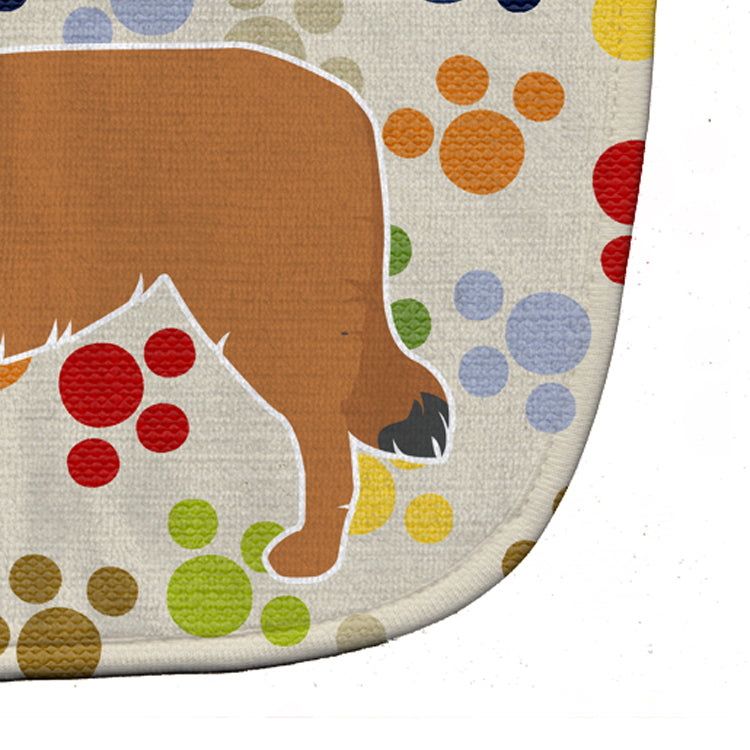 Belgian Shepherd Pawprints Baby Bib Easy-Clean Baby Bib Baby Feeding Accessory Baby Mealtime Essential, 10 x 13, Multicolor
