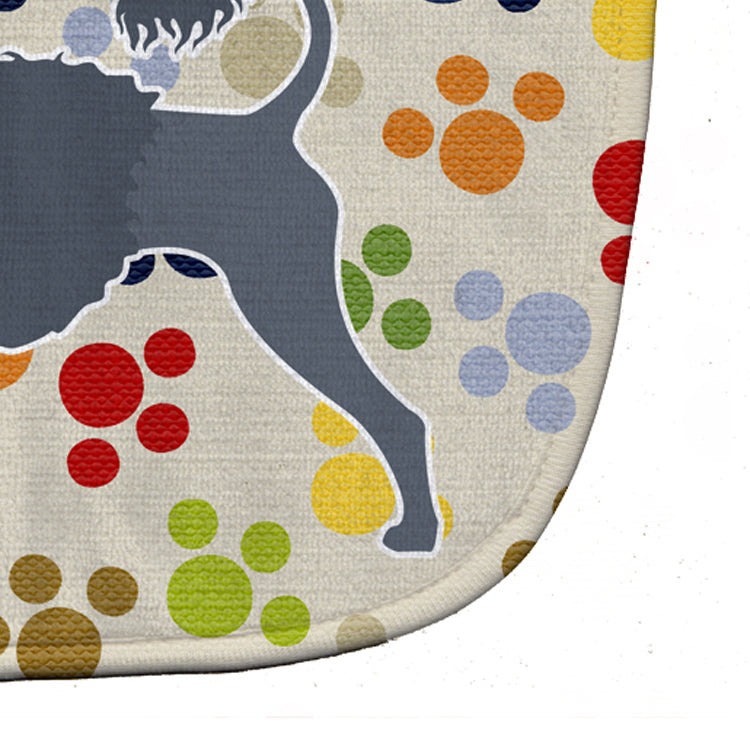 Portuguese Water Dog Pawprints Baby Bib Easy-Clean Baby Bib Baby Feeding Accessory Baby Mealtime Essential, 10 x 13, Multicolor