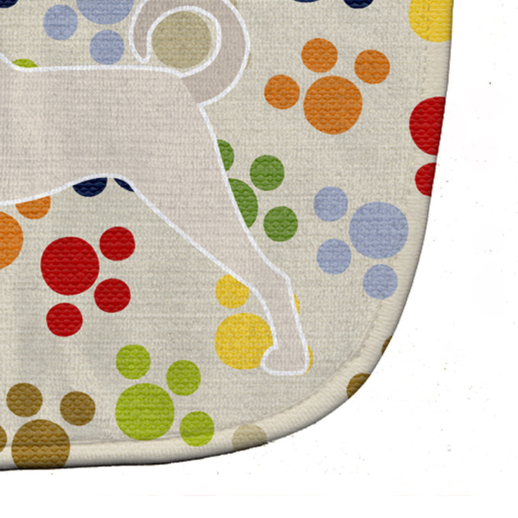 Anatolian Shepherd Pawprints Baby Bib Easy-Clean Baby Bib Baby Feeding Accessory Baby Mealtime Essential, 10 x 13, Multicolor