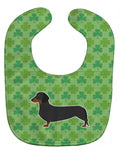 Dachshund Shamrocks  Baby Bib Easy-Clean Baby Bib Baby Feeding Accessory Baby Mealtime Essential, 10 x 13, Multicolor