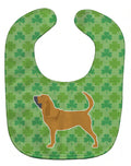 Bloodhound Shamrocks  Baby Bib Easy-Clean Baby Bib Baby Feeding Accessory Baby Mealtime Essential, 10 x 13, Multicolor