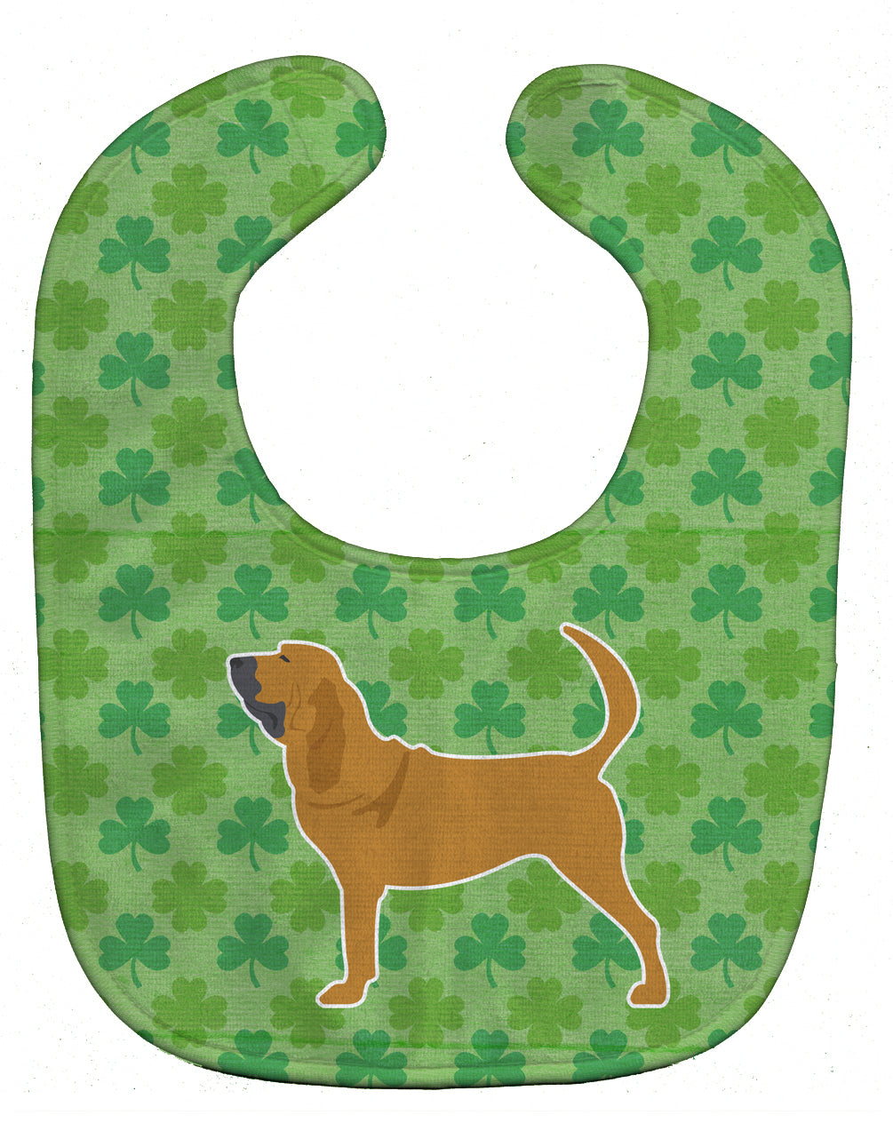 Bloodhound Shamrocks  Baby Bib Easy-Clean Baby Bib Baby Feeding Accessory Baby Mealtime Essential, 10 x 13, Multicolor