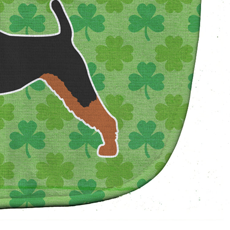 Welsh Terrier Shamrocks  Baby Bib Easy-Clean Baby Bib Baby Feeding Accessory Baby Mealtime Essential, 10 x 13, Multicolor
