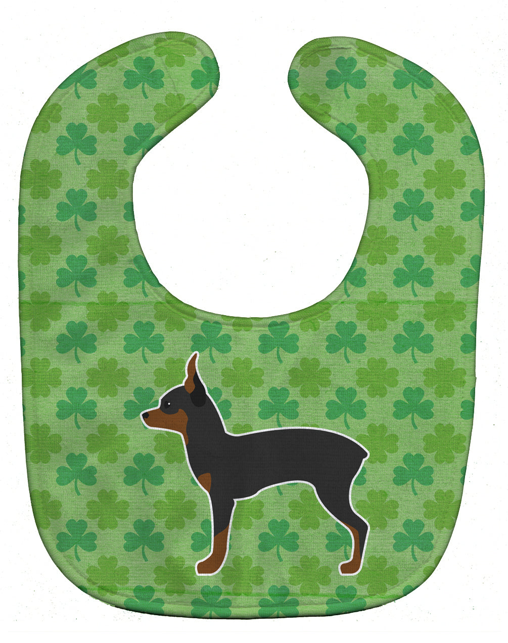 Toy Fox Terrier Shamrocks  Baby Bib Easy-Clean Baby Bib Baby Feeding Accessory Baby Mealtime Essential, 10 x 13, Multicolor