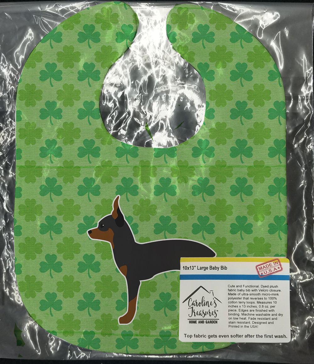 Toy Fox Terrier Shamrocks  Baby Bib Easy-Clean Baby Bib Baby Feeding Accessory Baby Mealtime Essential, 10 x 13, Multicolor