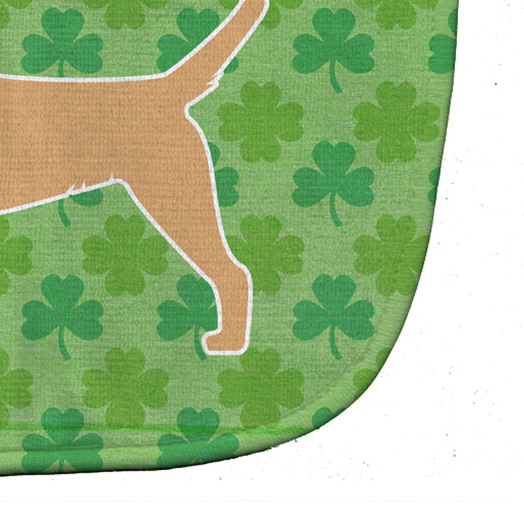 Border Terrier Shamrocks  Baby Bib Easy-Clean Baby Bib Baby Feeding Accessory Baby Mealtime Essential, 10 x 13, Multicolor