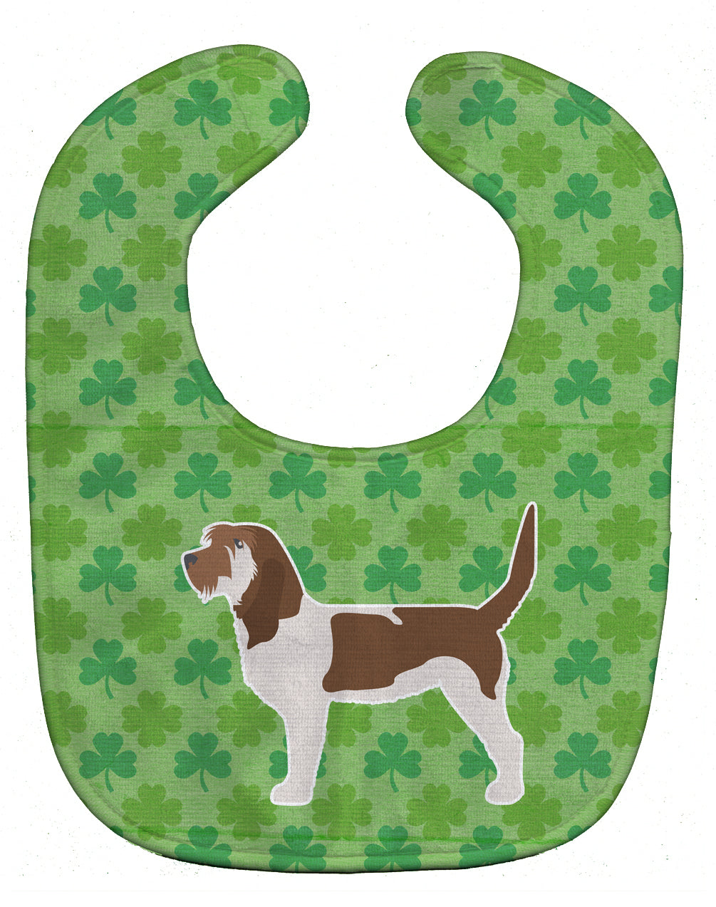Grand Basset Griffon Vendeen Shamrocks  Baby Bib Easy-Clean Baby Bib Baby Feeding Accessory Baby Mealtime Essential, 10 x 13, Multicolor