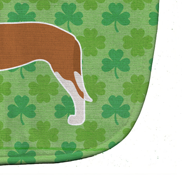 Spanish Hound Shamrocks  Baby Bib Easy-Clean Baby Bib Baby Feeding Accessory Baby Mealtime Essential, 10 x 13, Multicolor