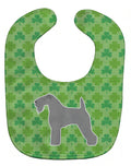 Kerry Blue Terrier Shamrocks  Baby Bib Easy-Clean Baby Bib Baby Feeding Accessory Baby Mealtime Essential, 10 x 13, Multicolor
