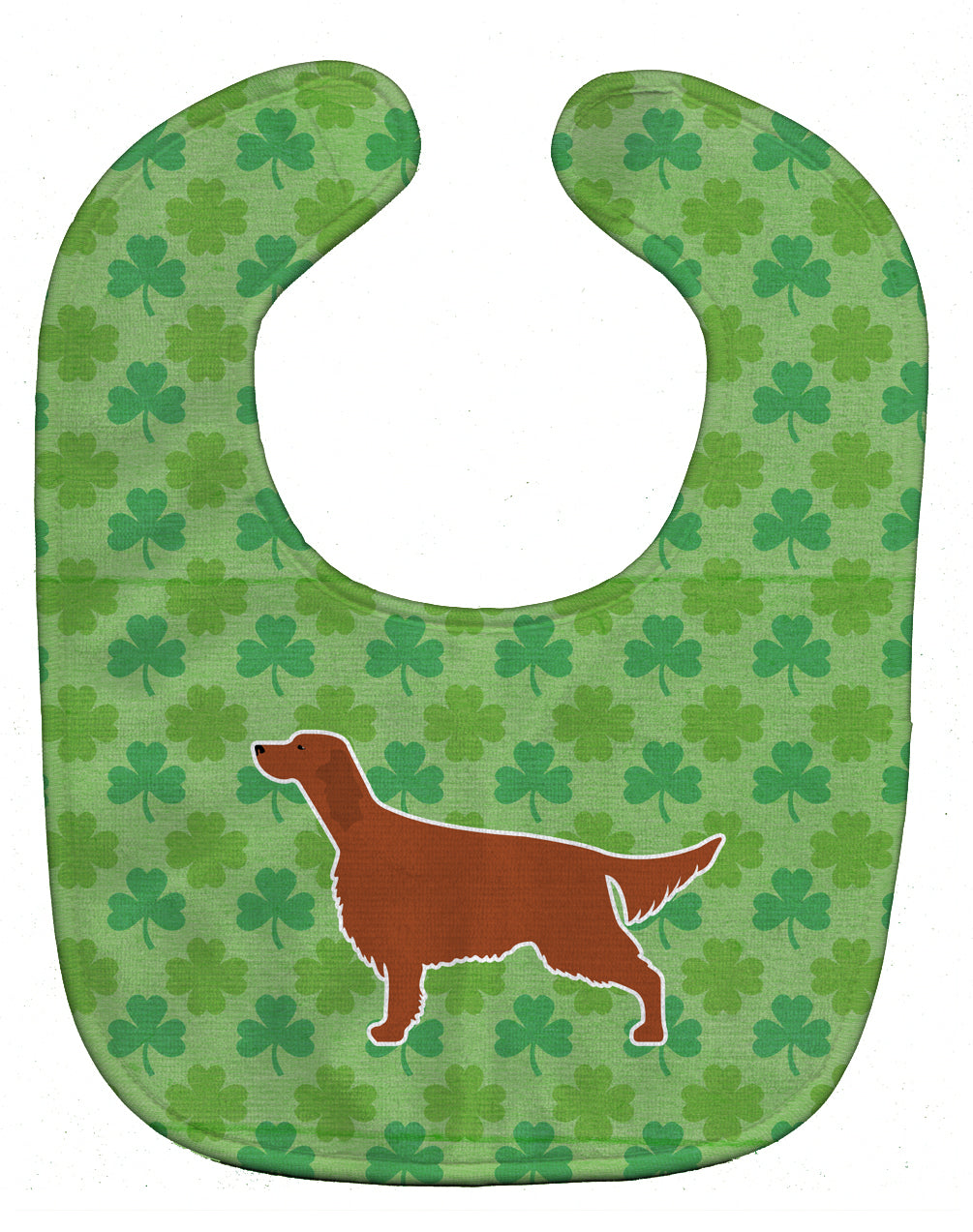 Irish Setter Shamrocks  Baby Bib Easy-Clean Baby Bib Baby Feeding Accessory Baby Mealtime Essential, 10 x 13, Multicolor