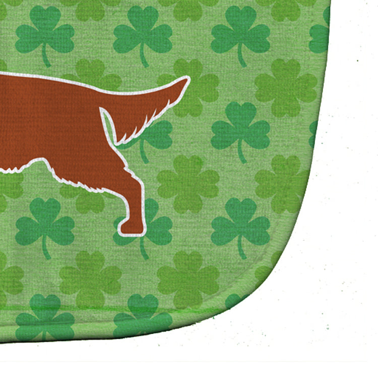 Irish Setter Shamrocks  Baby Bib Easy-Clean Baby Bib Baby Feeding Accessory Baby Mealtime Essential, 10 x 13, Multicolor