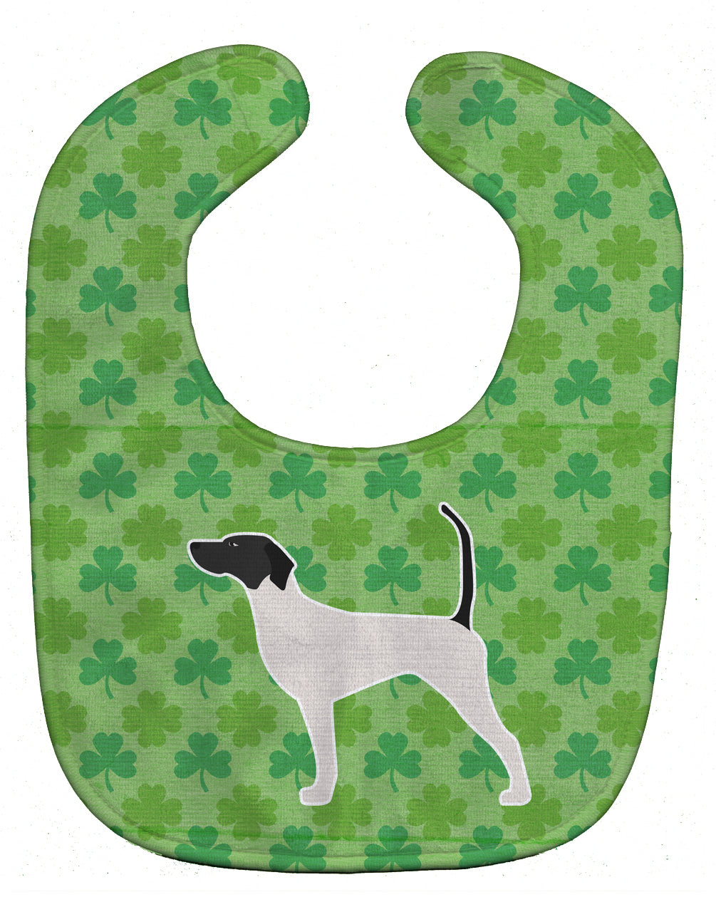English Pointer Shamrocks  Baby Bib Easy-Clean Baby Bib Baby Feeding Accessory Baby Mealtime Essential, 10 x 13, Multicolor