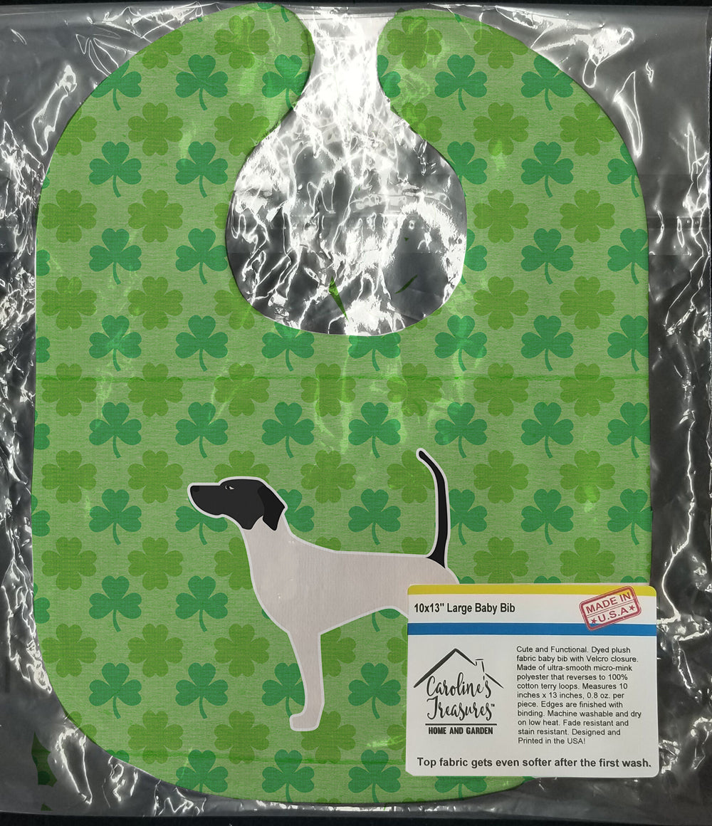 English Pointer Shamrocks  Baby Bib Easy-Clean Baby Bib Baby Feeding Accessory Baby Mealtime Essential, 10 x 13, Multicolor