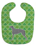 Scottish Deerhound Shamrocks  Baby Bib Easy-Clean Baby Bib Baby Feeding Accessory Baby Mealtime Essential, 10 x 13, Multicolor
