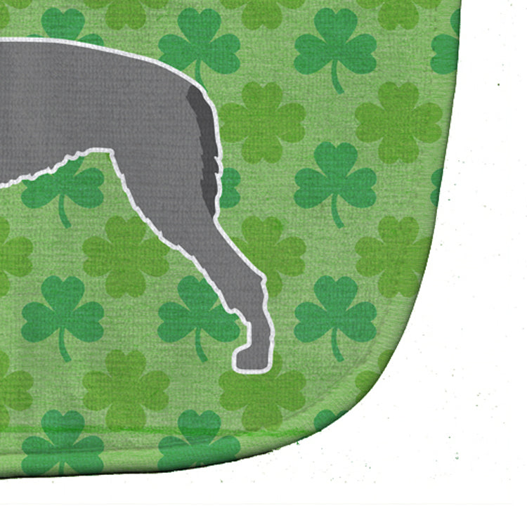 Scottish Deerhound Shamrocks  Baby Bib Easy-Clean Baby Bib Baby Feeding Accessory Baby Mealtime Essential, 10 x 13, Multicolor