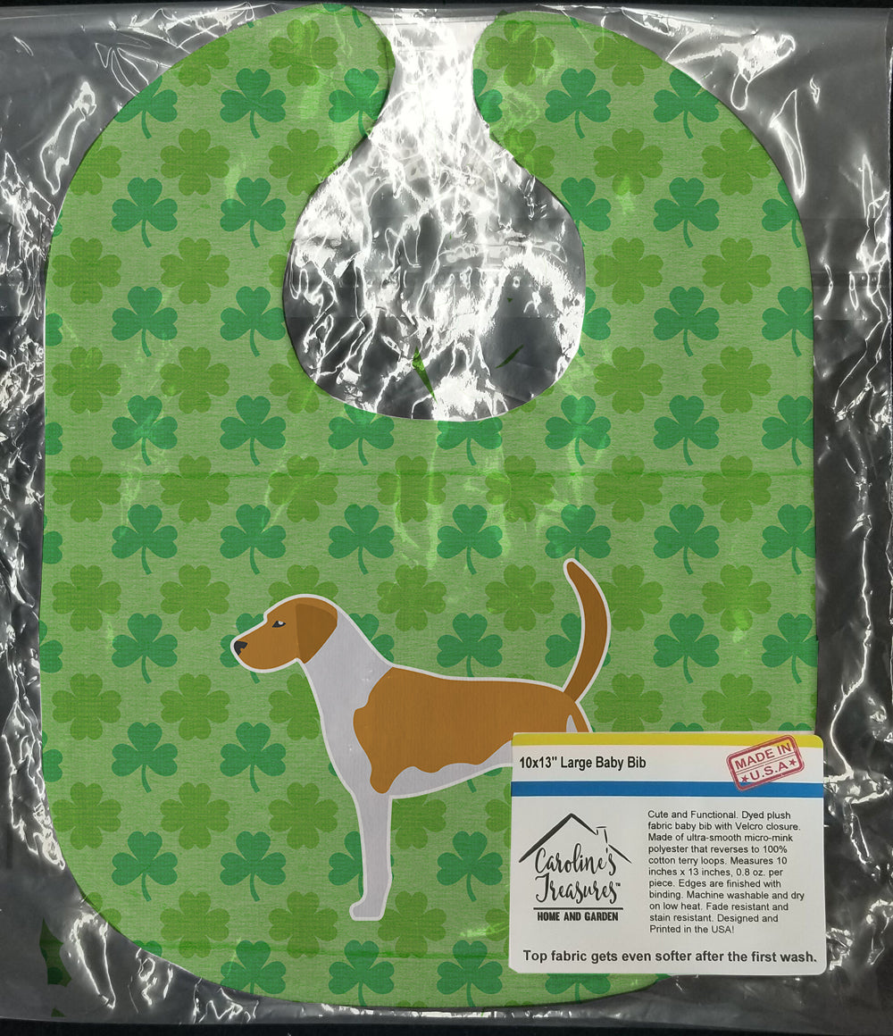 American Foxhound Shamrocks  Baby Bib Easy-Clean Baby Bib Baby Feeding Accessory Baby Mealtime Essential, 10 x 13, Multicolor