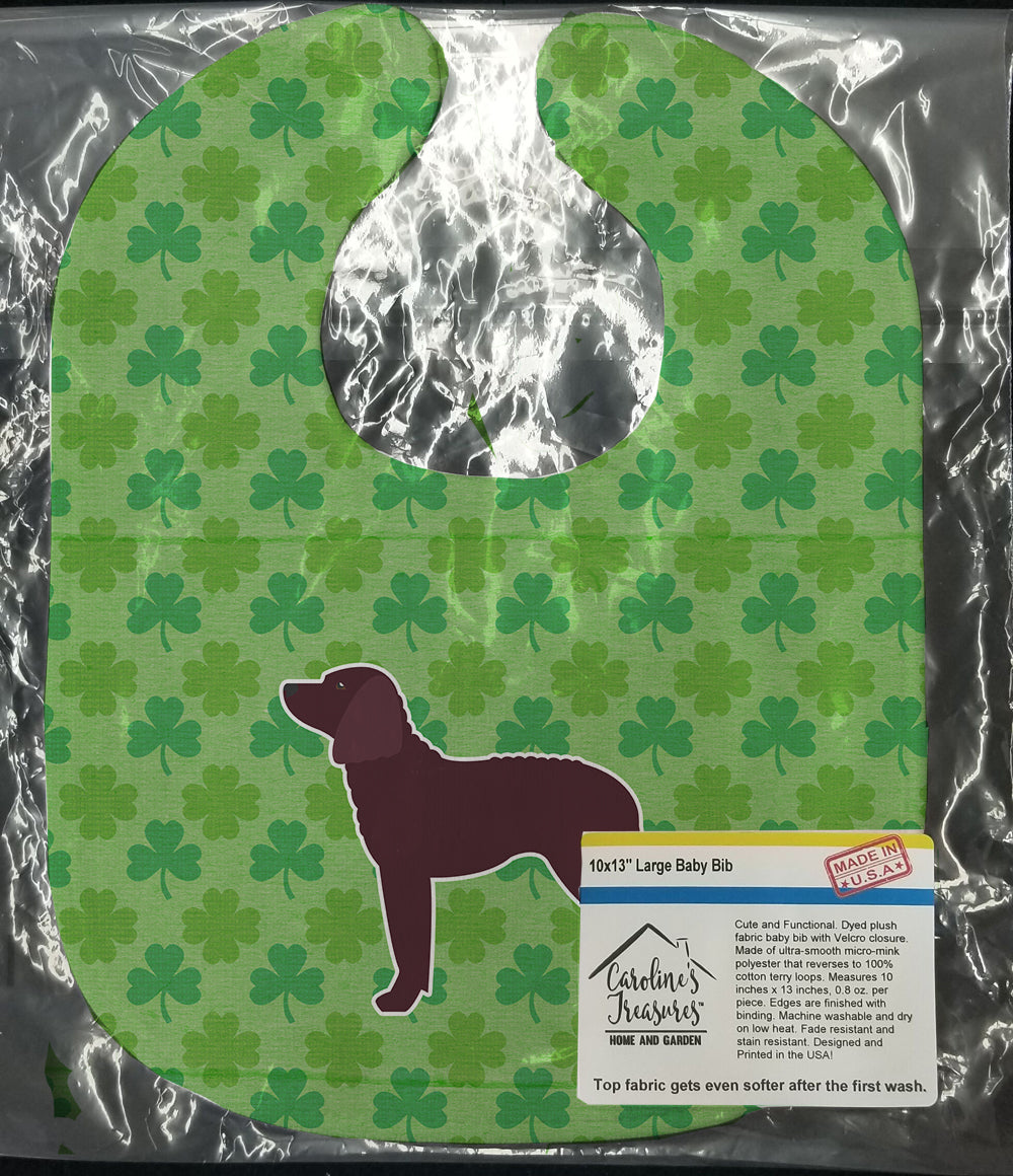 American Water Spaniel Shamrocks  Baby Bib Easy-Clean Baby Bib Baby Feeding Accessory Baby Mealtime Essential, 10 x 13, Multicolor