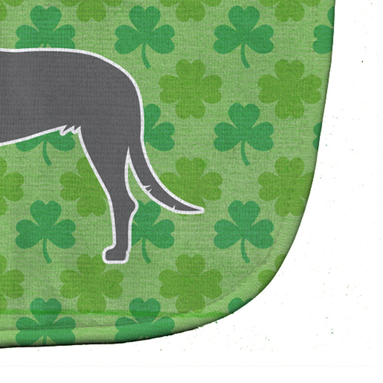 Irish Wolfhound Shamrocks  Baby Bib Easy-Clean Baby Bib Baby Feeding Accessory Baby Mealtime Essential, 10 x 13, Multicolor