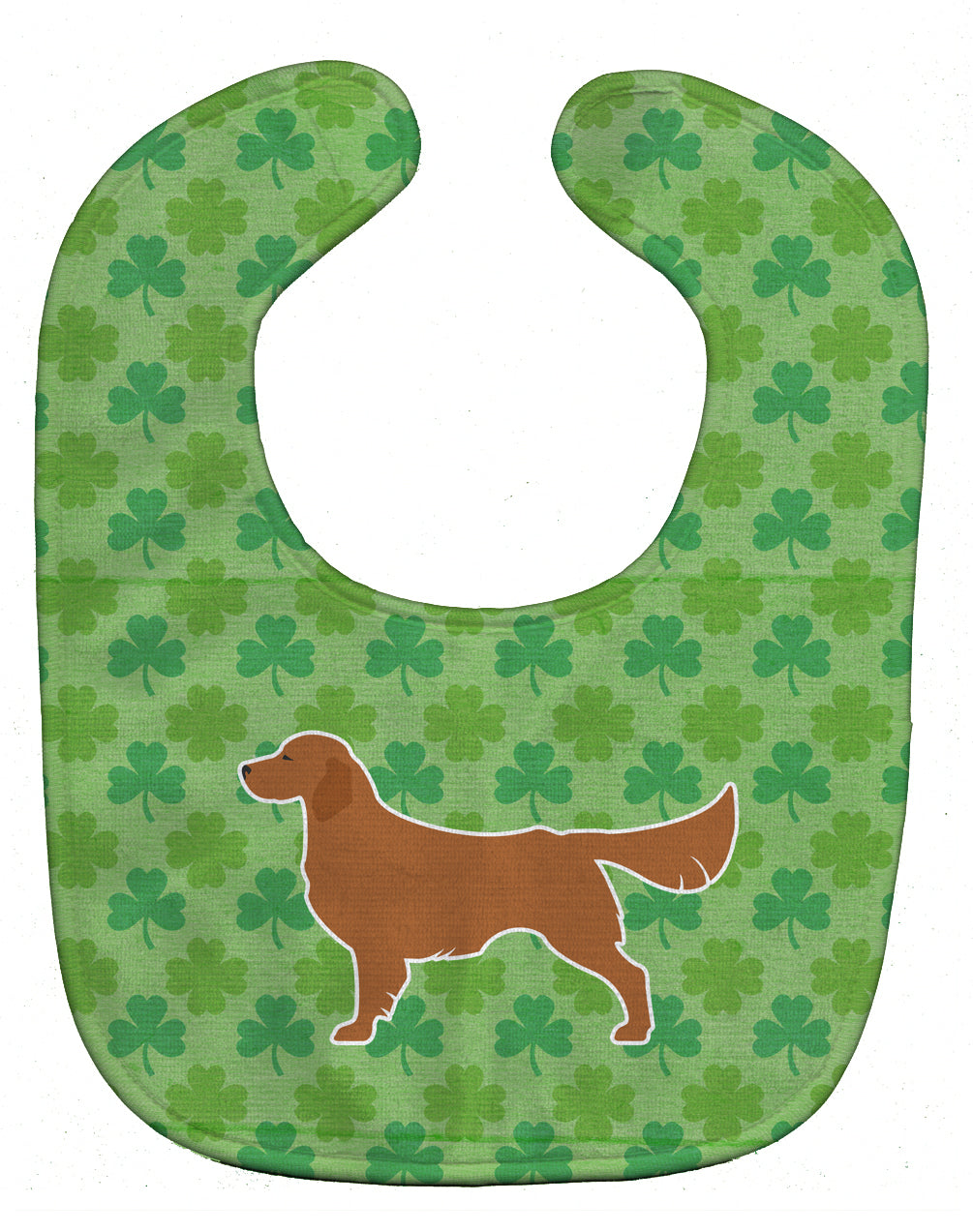 Golden Retriever Shamrocks  Baby Bib Easy-Clean Baby Bib Baby Feeding Accessory Baby Mealtime Essential, 10 x 13, Multicolor