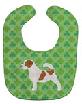 Jack Russell Terrier Shamrocks  Baby Bib Easy-Clean Baby Bib Baby Feeding Accessory Baby Mealtime Essential, 10 x 13, Multicolor