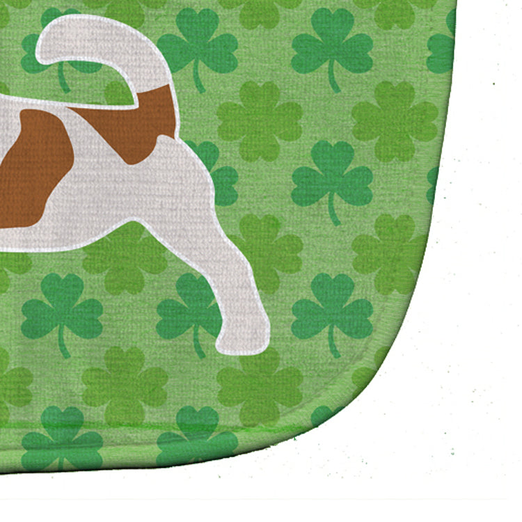 Jack Russell Terrier Shamrocks  Baby Bib Easy-Clean Baby Bib Baby Feeding Accessory Baby Mealtime Essential, 10 x 13, Multicolor