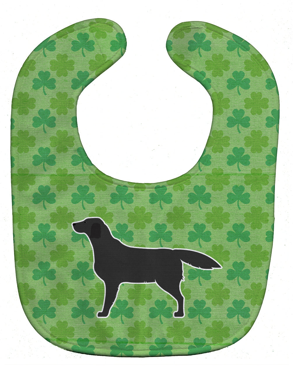 Black Labrador Retriever Shamrocks  Baby Bib Easy-Clean Baby Bib Baby Feeding Accessory Baby Mealtime Essential, 10 x 13, Multicolor