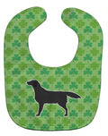 Black Labrador Retriever Shamrocks  Baby Bib Easy-Clean Baby Bib Baby Feeding Accessory Baby Mealtime Essential, 10 x 13, Multicolor