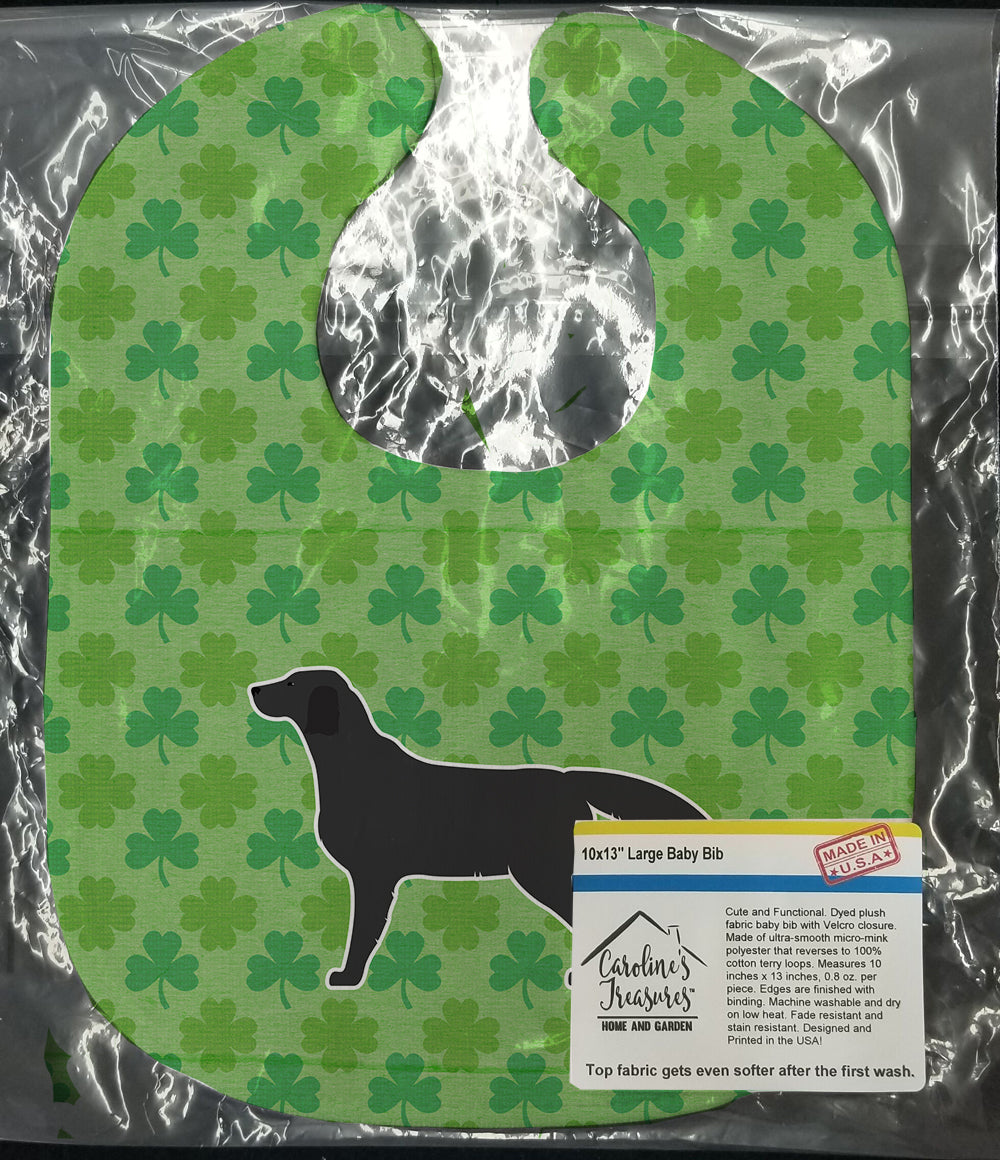 Black Labrador Retriever Shamrocks  Baby Bib Easy-Clean Baby Bib Baby Feeding Accessory Baby Mealtime Essential, 10 x 13, Multicolor