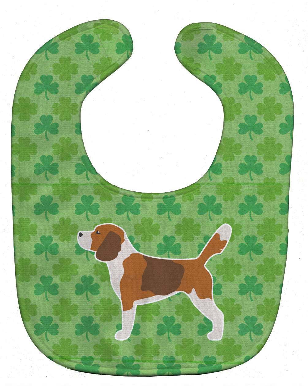 Beagle Shamrocks  Baby Bib Easy-Clean Baby Bib Baby Feeding Accessory Baby Mealtime Essential, 10 x 13, Multicolor