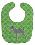 German Wirehaired Pointer Shamrocks  Baby Bib Easy-Clean Baby Bib Baby Feeding Accessory Baby Mealtime Essential, 10 x 13, Multicolor