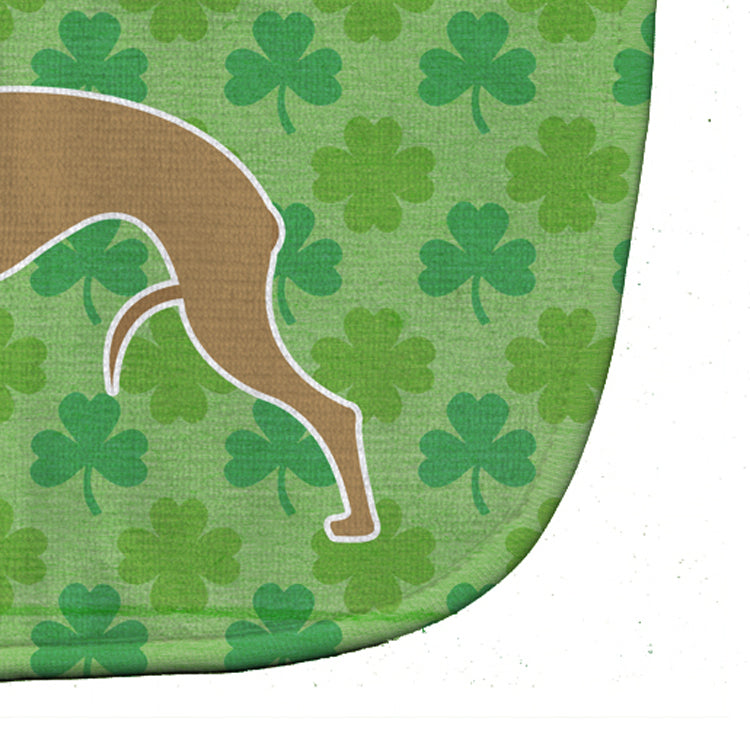 Italian Greyhound Shamrocks  Baby Bib Easy-Clean Baby Bib Baby Feeding Accessory Baby Mealtime Essential, 10 x 13, Multicolor
