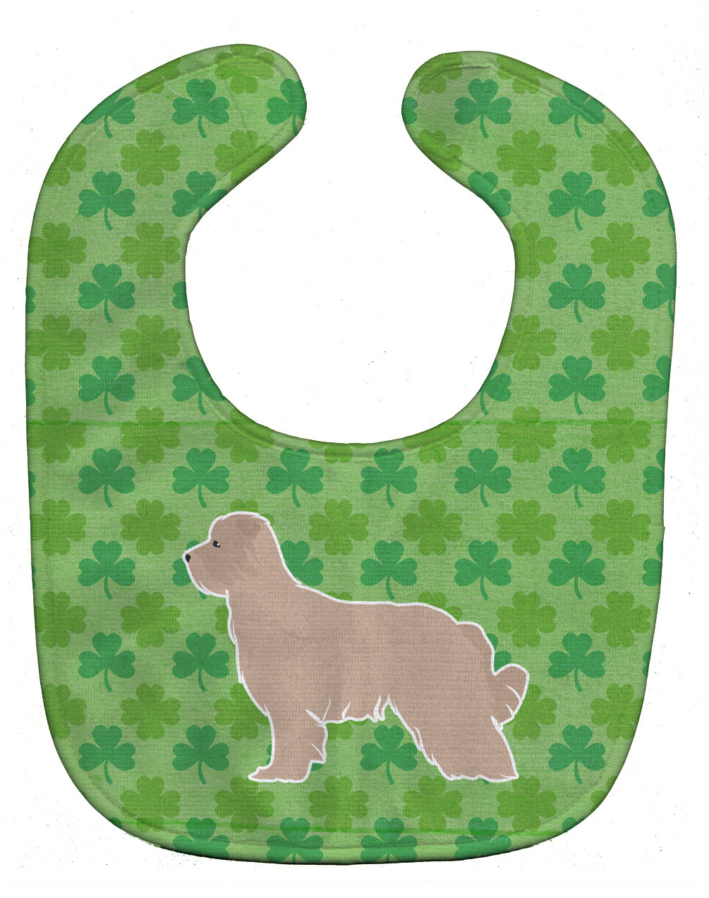 Pyrenean Shepherd Shamrocks  Baby Bib Easy-Clean Baby Bib Baby Feeding Accessory Baby Mealtime Essential, 10 x 13, Multicolor