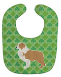 Red Border Collie Shamrocks  Baby Bib Easy-Clean Baby Bib Baby Feeding Accessory Baby Mealtime Essential, 10 x 13, Multicolor