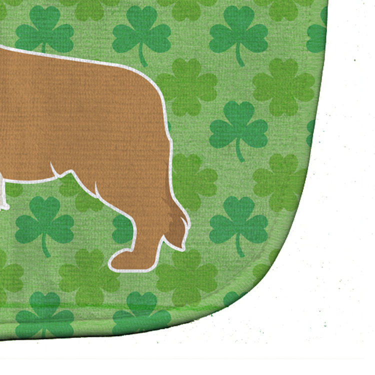 Red Border Collie Shamrocks  Baby Bib Easy-Clean Baby Bib Baby Feeding Accessory Baby Mealtime Essential, 10 x 13, Multicolor