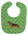 German Shepherd Shamrocks  Baby Bib Easy-Clean Baby Bib Baby Feeding Accessory Baby Mealtime Essential, 10 x 13, Multicolor