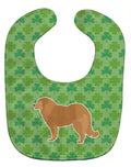 Caucasian Shepherd Dog Shamrocks  Baby Bib Easy-Clean Baby Bib Baby Feeding Accessory Baby Mealtime Essential, 10 x 13, Multicolor