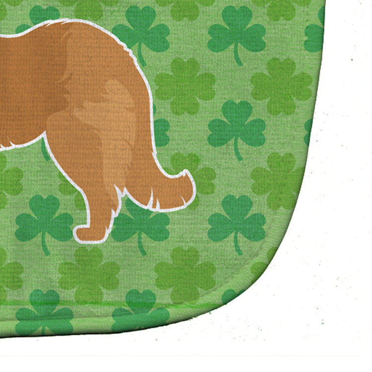 Caucasian Shepherd Dog Shamrocks  Baby Bib Easy-Clean Baby Bib Baby Feeding Accessory Baby Mealtime Essential, 10 x 13, Multicolor