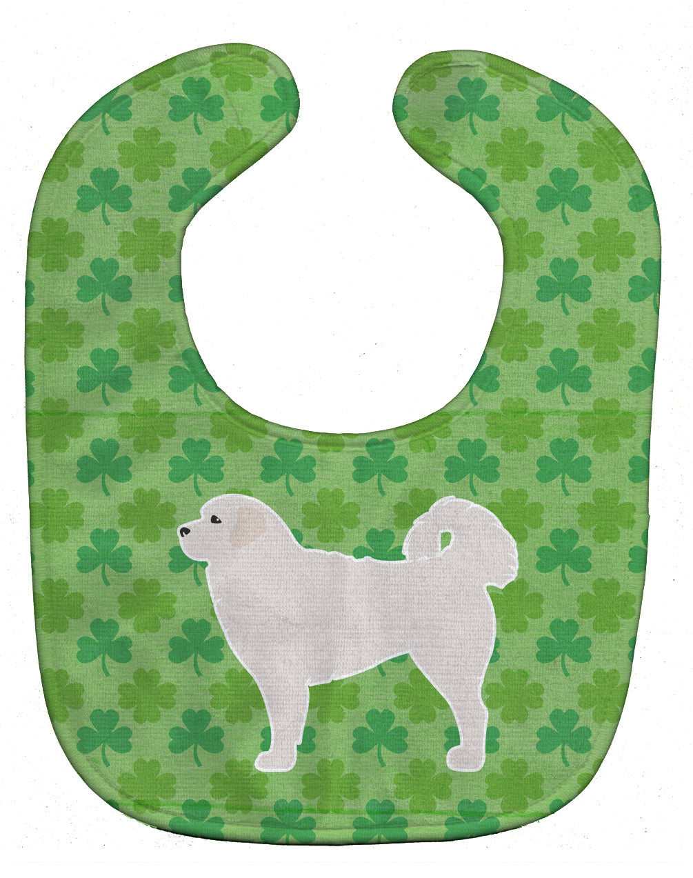 Polish Tatra Sheepdog Shamrocks  Baby Bib Easy-Clean Baby Bib Baby Feeding Accessory Baby Mealtime Essential, 10 x 13, Multicolor