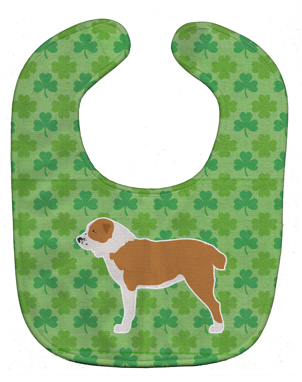 Central Asian Shepherd Dog Shamrocks  Baby Bib Easy-Clean Baby Bib Baby Feeding Accessory Baby Mealtime Essential, 10 x 13, Multicolor