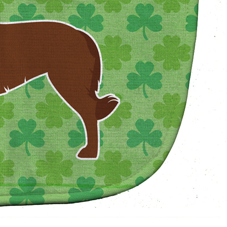 Portuguese Sheepdog Dog Shamrocks  Baby Bib Easy-Clean Baby Bib Baby Feeding Accessory Baby Mealtime Essential, 10 x 13, Multicolor