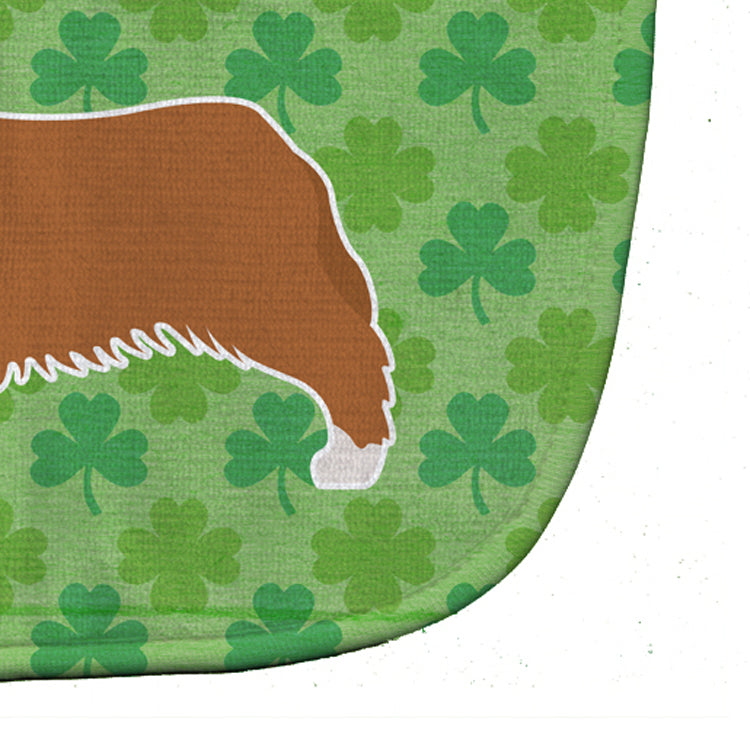 Australian Shepherd Dog Shamrocks  Baby Bib Easy-Clean Baby Bib Baby Feeding Accessory Baby Mealtime Essential, 10 x 13, Multicolor