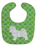 Maltese Shamrocks  Baby Bib Easy-Clean Baby Bib Baby Feeding Accessory Baby Mealtime Essential, 10 x 13, Multicolor